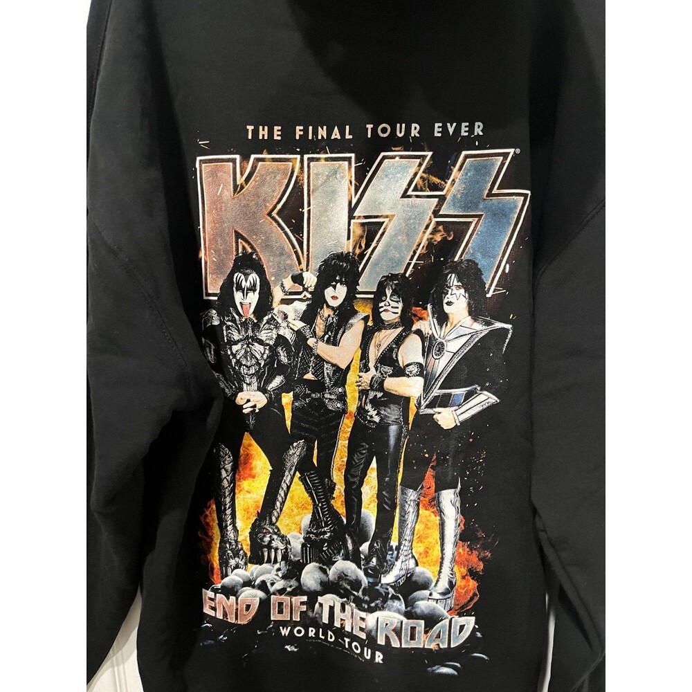 KISS End of the Road World Tour Black Zip Hoodie Size Large - Picture 5 of 5
